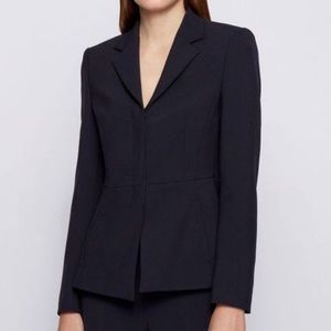 hugo boss women's blazer - blue check pattern